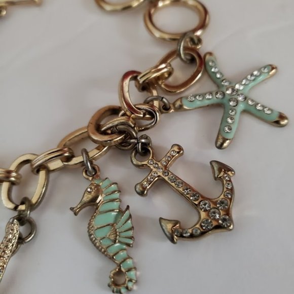 Nautical themed bracelet with 7 charms - Picture 4 of 6